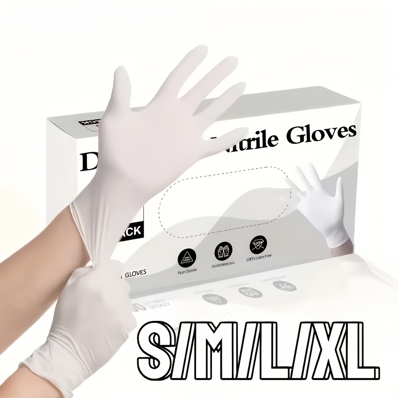 Cut Resistant Glove - 耐久性の高い白いニトリル手袋、滑り止め＆耐切創性、キッチン、ガーデニング、洗車、工業用清掃に最適