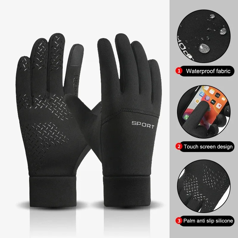 Magic Touch Glove - 暖かい冬用タッチスクリーン手袋 男女兼用 フルフィンガー ランニング ジム フィットネス