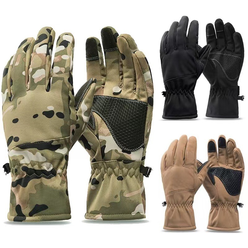 Ski Glove Waterproof - タクティクスアウトドア迷彩狩猟用暖かい滑り止め釣り用手袋防水タッチスクリーン冬用スキーキャンプサイクリングスポーツグローブ