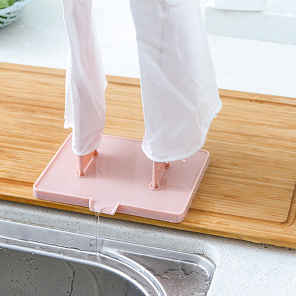 1個入りプレミアムプラスチック製多機能排水ラック、ゴム手袋収 - Dish Glove Rubber のレビューと価格