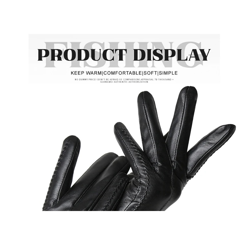 女性のシープスキン手袋冬暖かいプラスベルベットショート薄型タ - Leather Driving Glove のレビューと価格