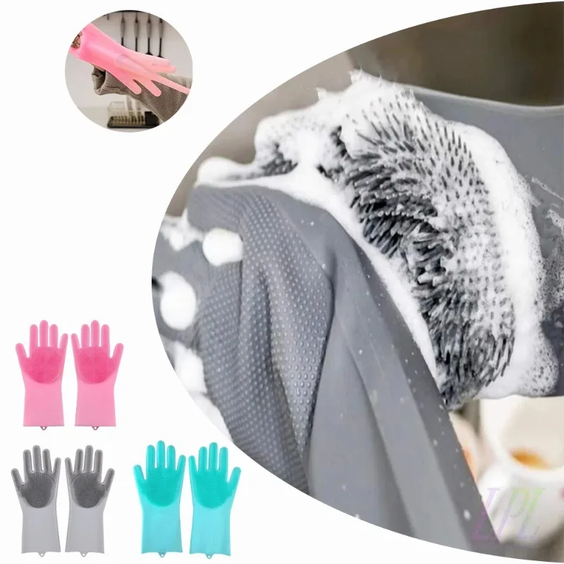 1pc シリコーン食器洗い手袋クリーニング手袋シリコーンゴム - Dish Glove Rubber のレビューと価格
