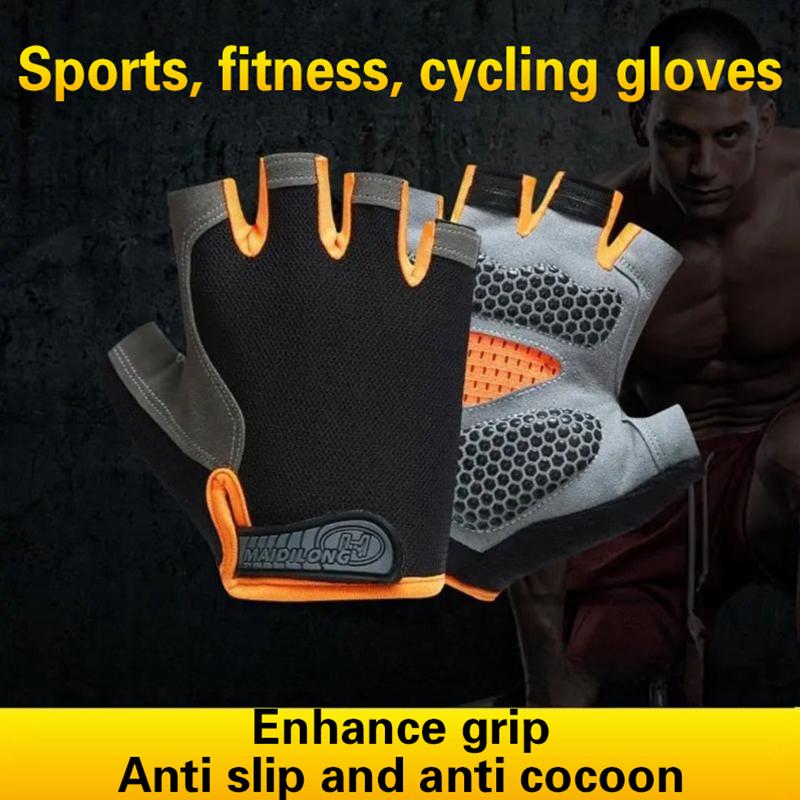 男女兼用ハーフフィンガーサイクリンググローブ、滑り止め、耐衝 - Workout Glove Gym のレビューと価格